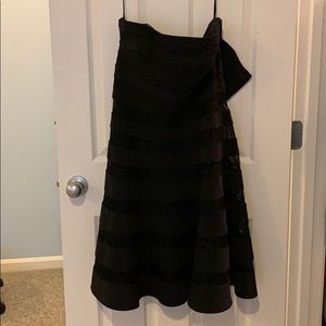 Strapless black dress